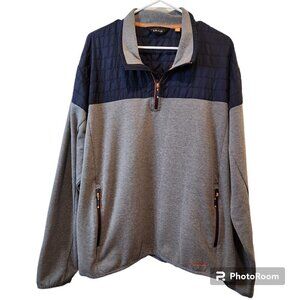 Orvis Classic Collection Men's Sz XXL Gray Blue Fleece Full Zip Jacket